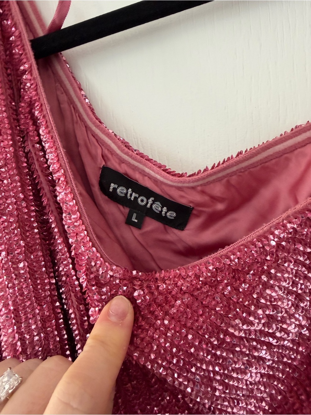 Retrofete One Shoulder Sequin Mini Dress - Picture 3 of 4